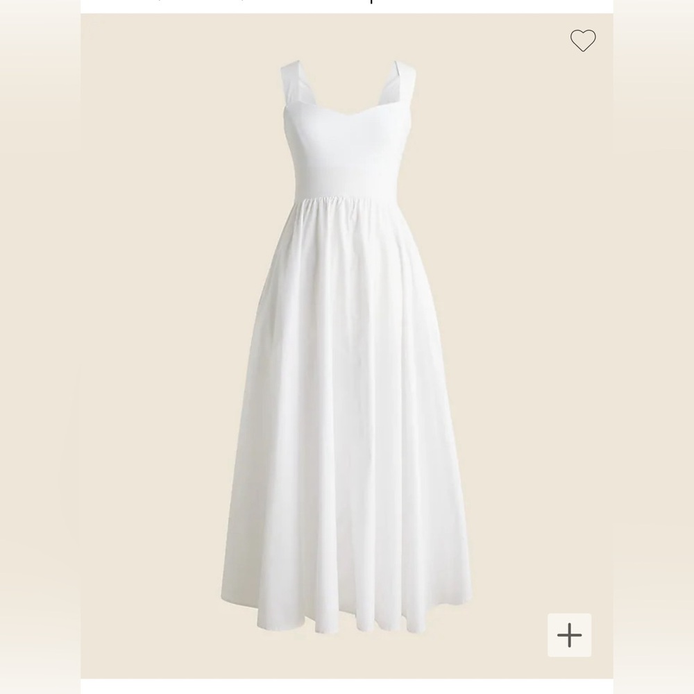NWT J. Crew Sweetheart tank dress with poplin skirt
